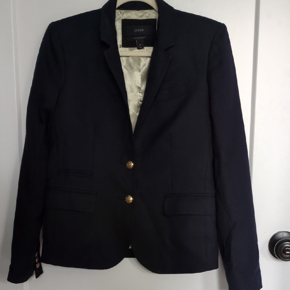 J.Crew Schoolboy Navy Blazer with Gold Buttons